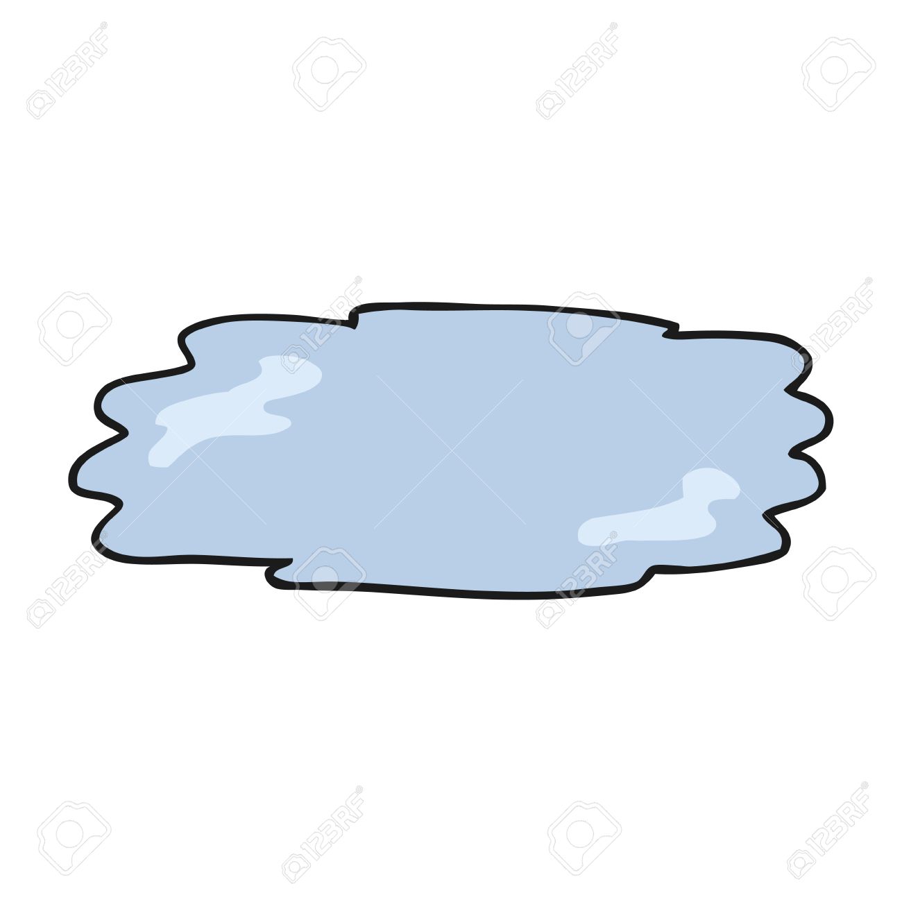 フリーハンドの描画漫画水たまりのイラスト素材 ベクタ Image