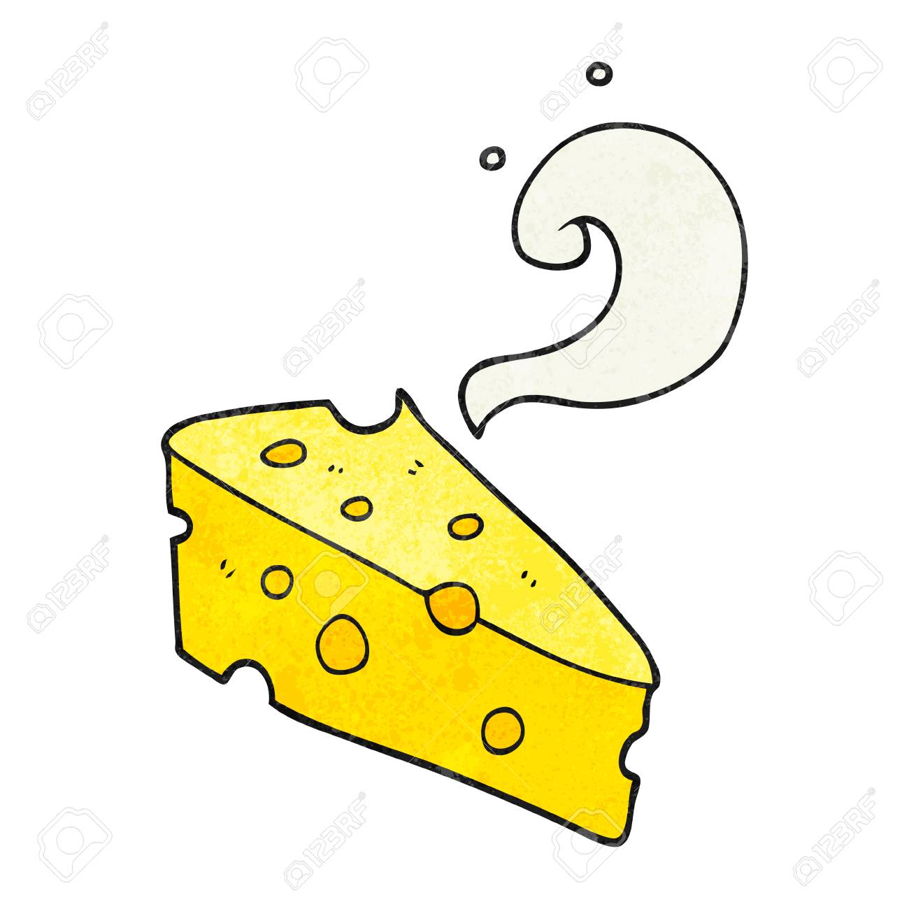 Freehand Textured Cartoon Cheese Royalty Free Cliparts Vectors And Stock Illustration Image