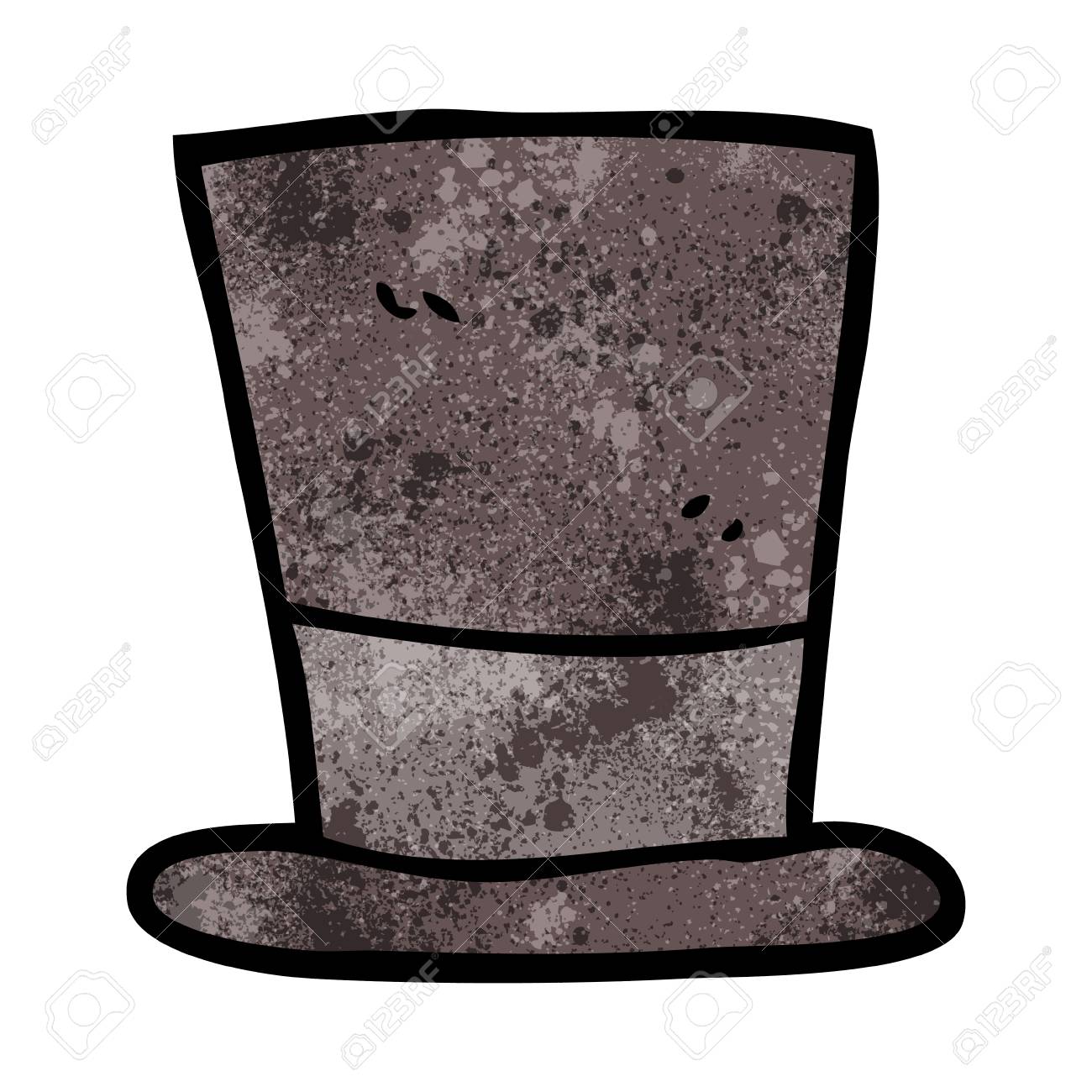 手書きのテクスチャ漫画シルクハット のイラスト素材 ベクタ Image 5345