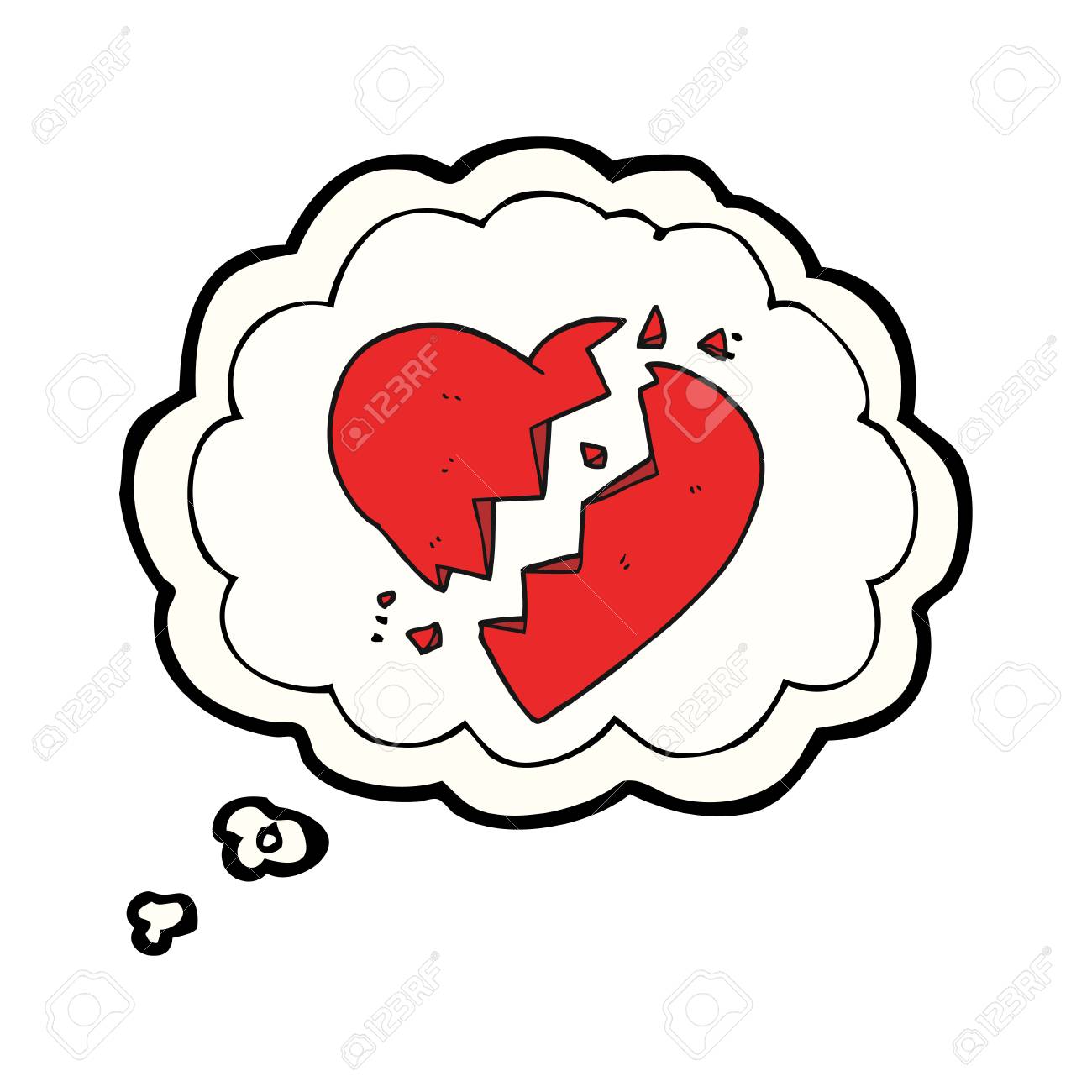 Freihandig Gezeichnete Gedankenblase Cartoon Gebrochenes Herz Lizenzfrei Nutzbare Vektorgrafiken Clip Arts Illustrationen Image 54030782