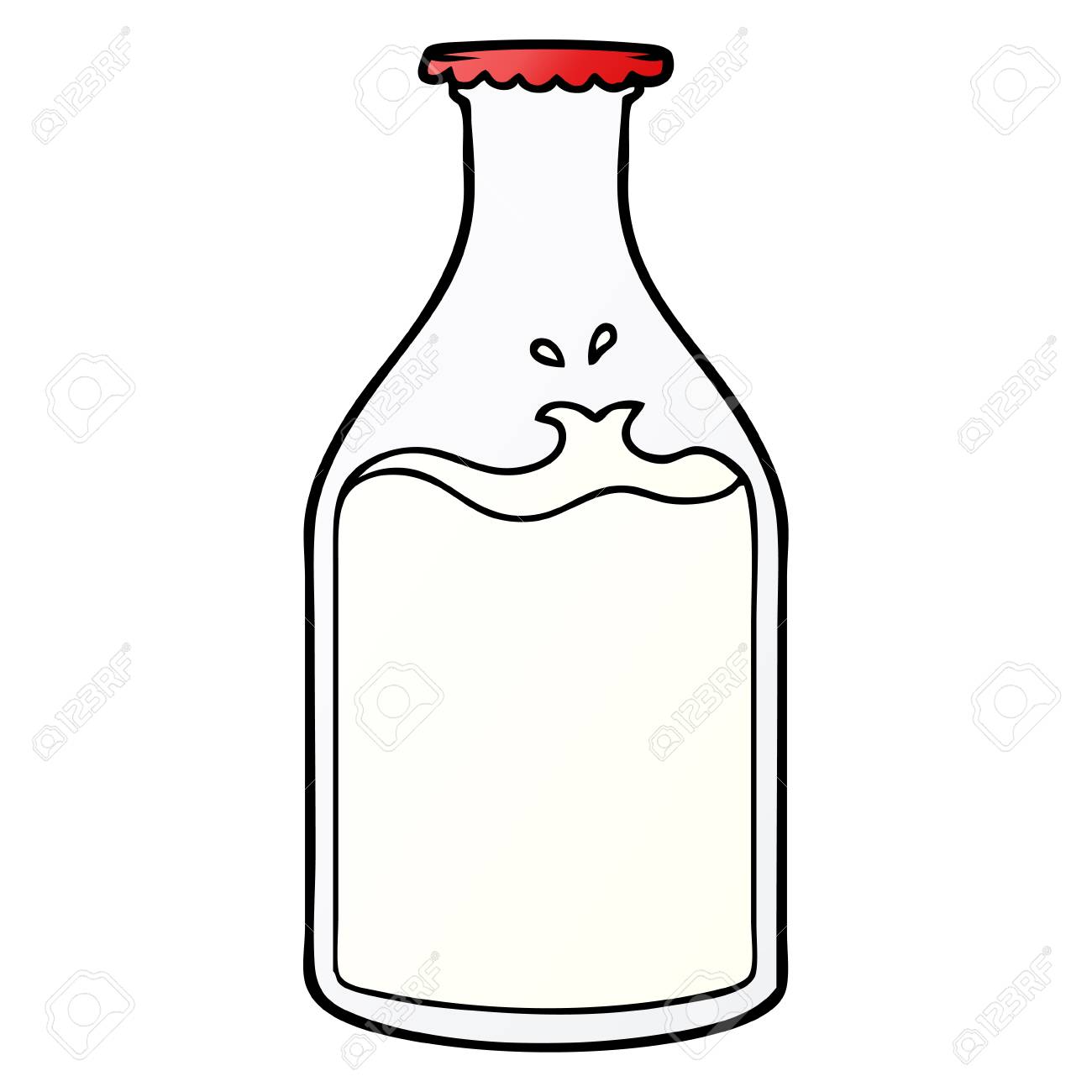 Illustration De Dessin Anime De Bouteille De Lait Clip Art Libres De Droits Vecteurs Et Illustration Image 94622374