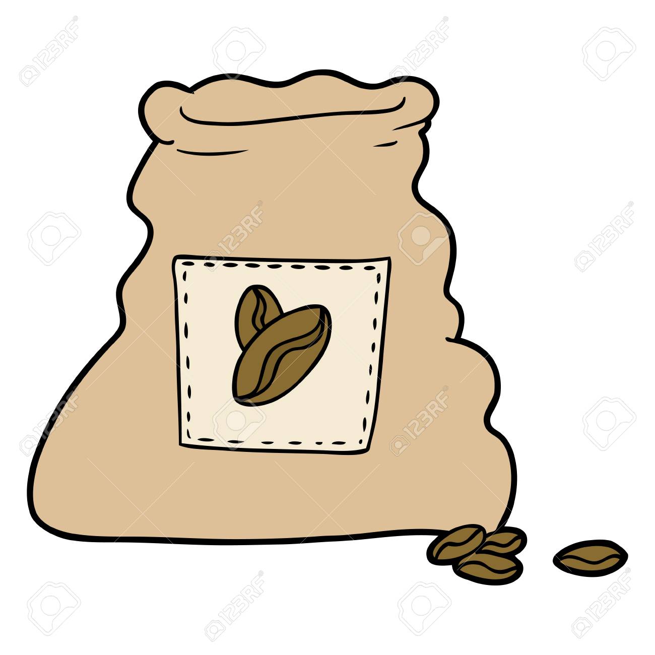 Cartoon Sack Of Coffee Beans Stock Vector Cartoon Sack Of Coffee Beans Stock Vector
