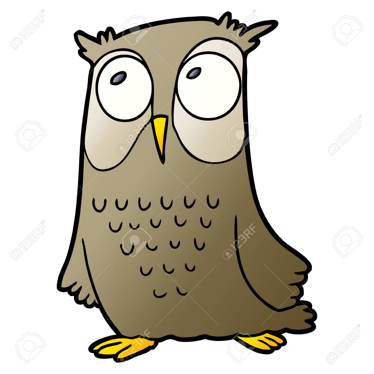 漫画のフクロウのアイコン のイラスト素材 ベクタ Image