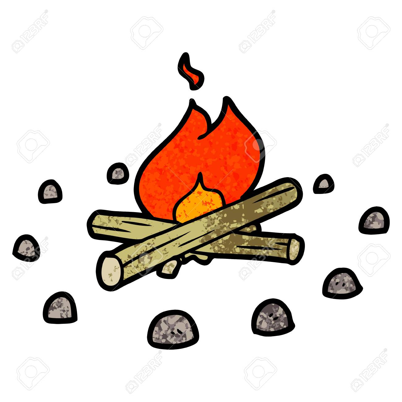 Cartoon Campfire Royalty Free Cliparts Vectors And Stock Illustration Image