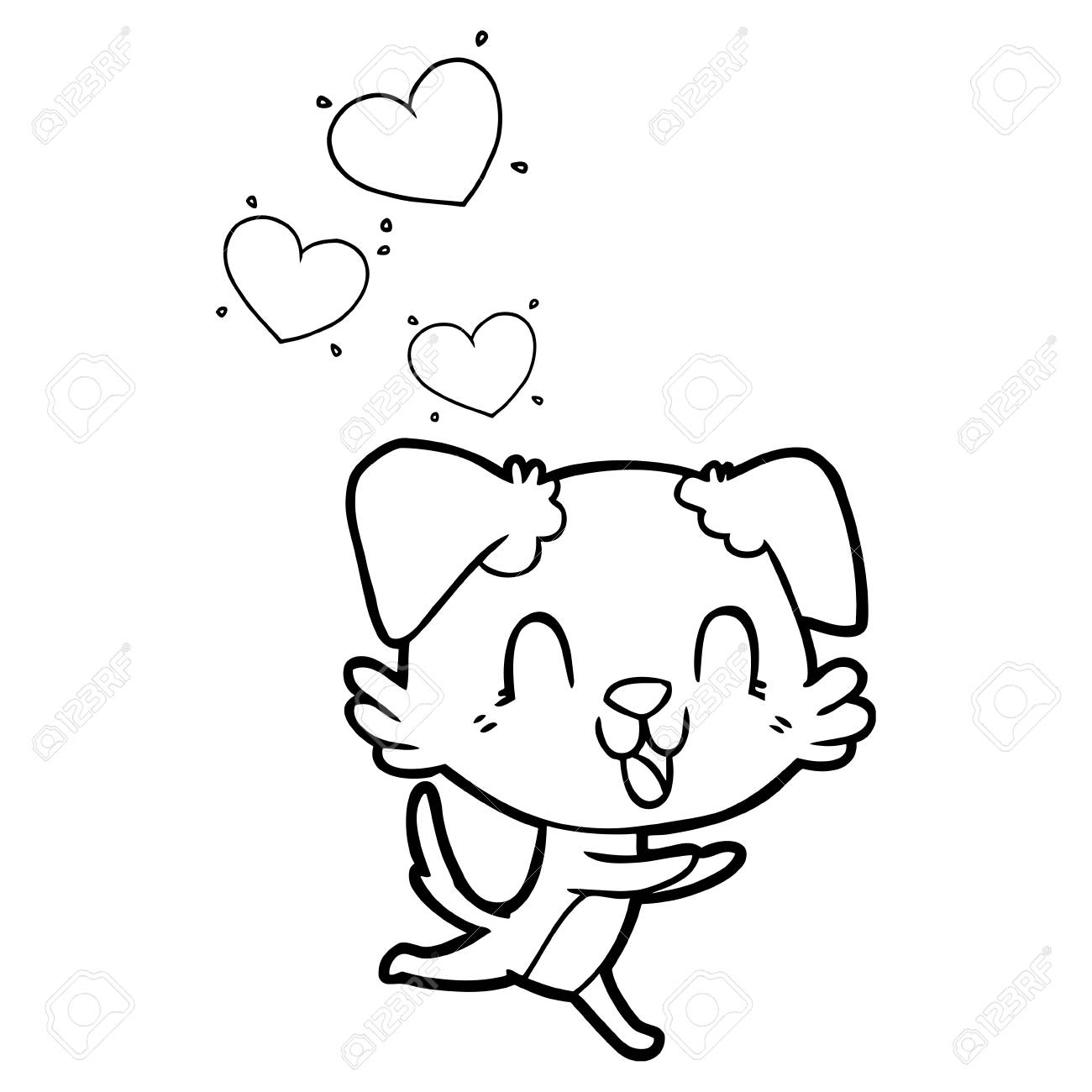 白い背景に漫画の犬のイラストを笑う のイラスト素材 ベクタ Image 白い背景に漫画の犬のイラストを笑う のイラスト素材 ベクタ Image