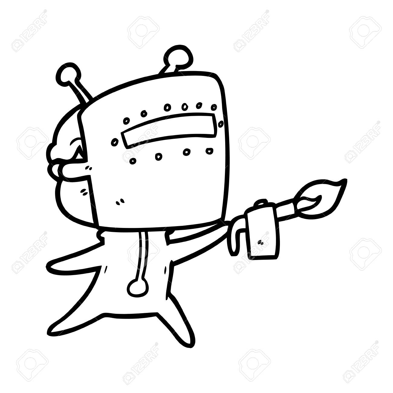 Spaceman Sympathique Dessin Anime Soudure Illustration Sur Fond Blanc Clip Art Libres De Droits Vecteurs Et Illustration Image 94759035