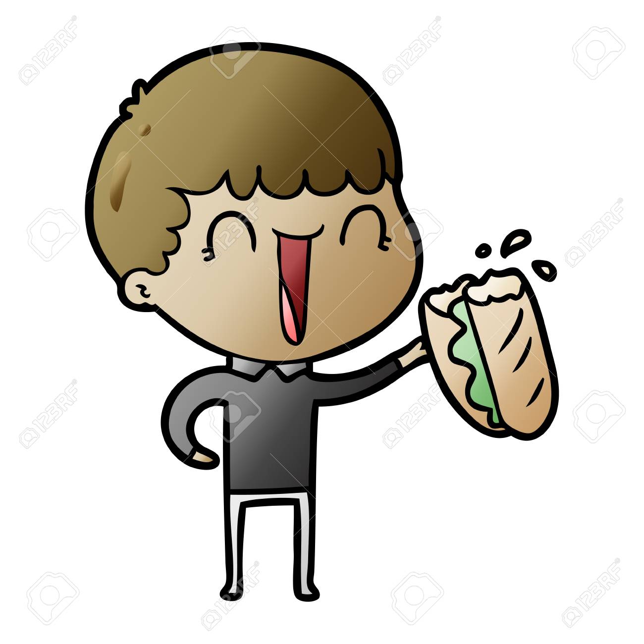 笑う漫画マンベクトルイラスト のイラスト素材 ベクタ Image 94767354