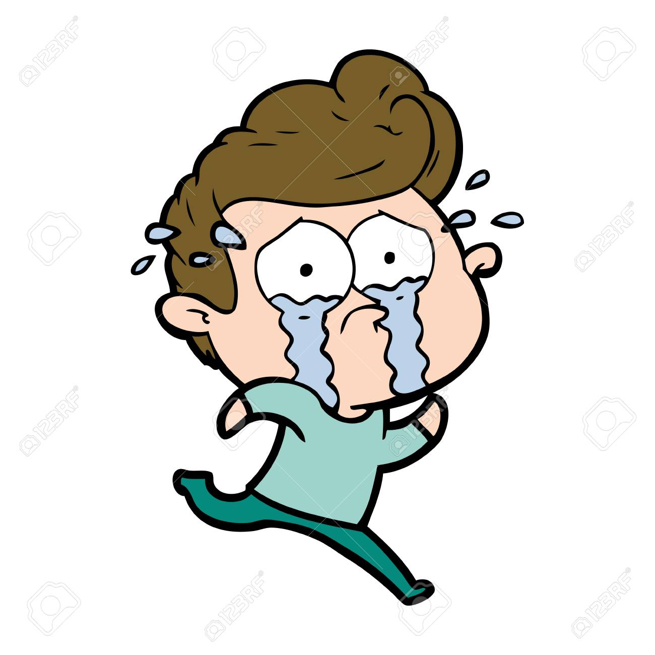 漫画泣く男実行 のイラスト素材 ベクタ Image