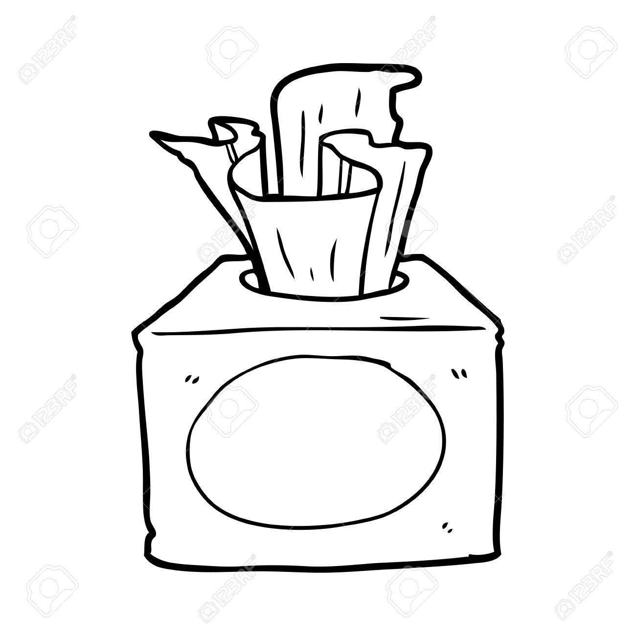 ティッシュの箱の線画 のイラスト素材 ベクタ Image