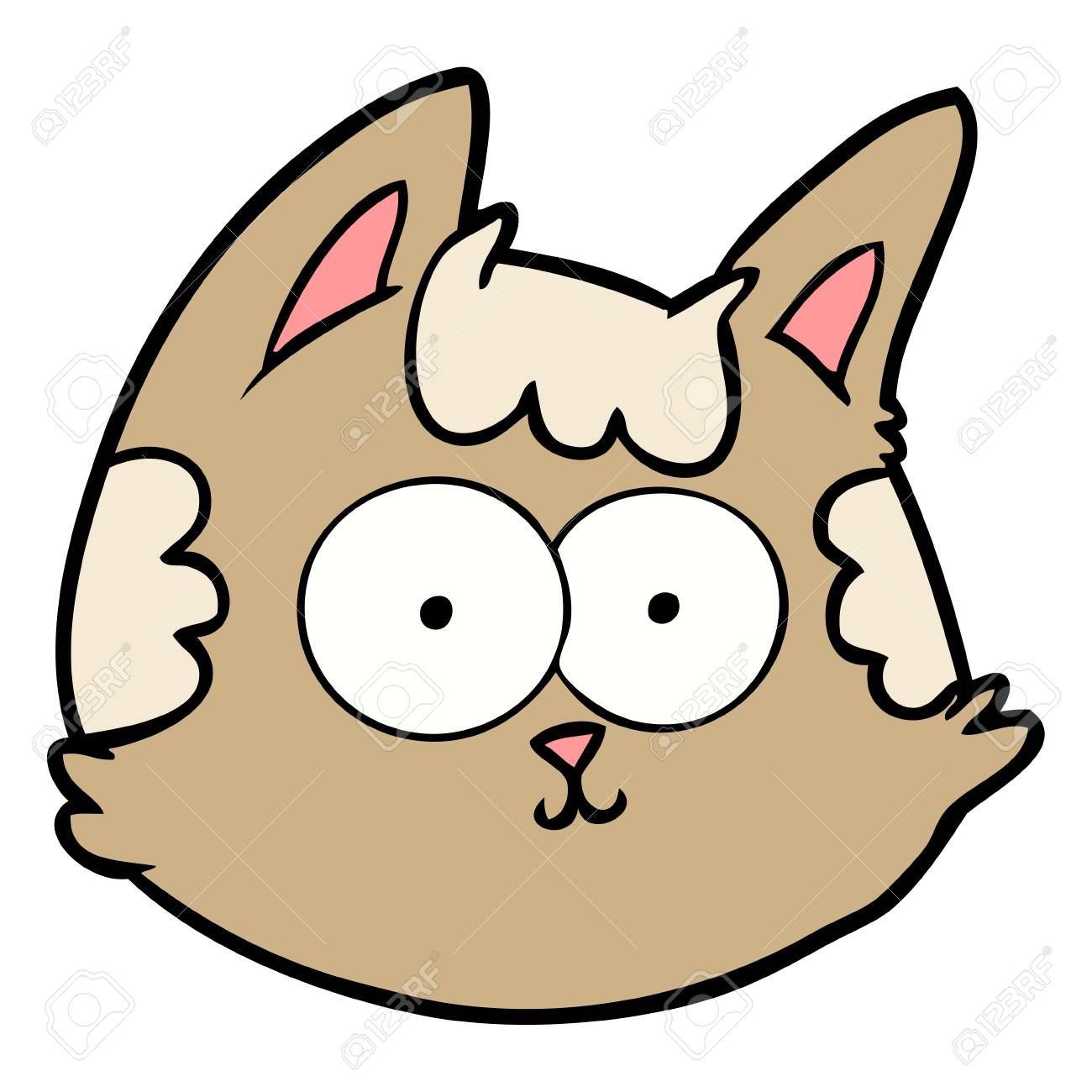 Visage De Chat De Dessin Animé