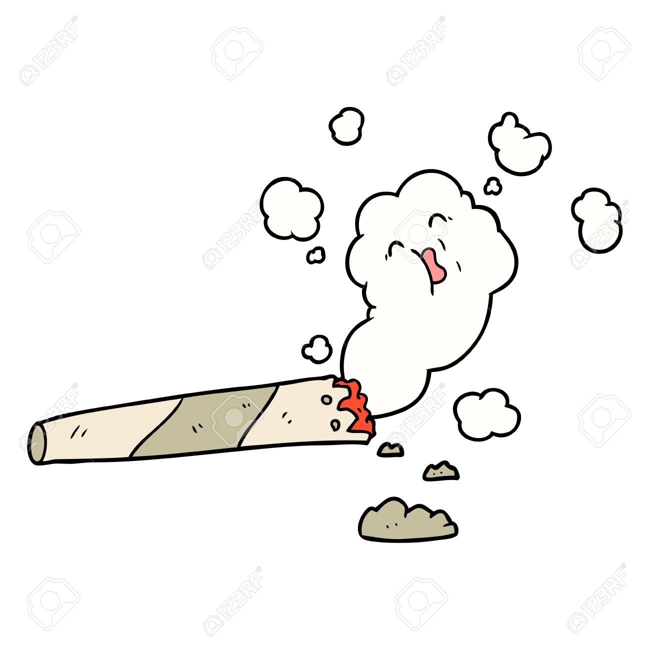 漫画喫煙タバコベクトルイラスト のイラスト素材 ベクタ Image