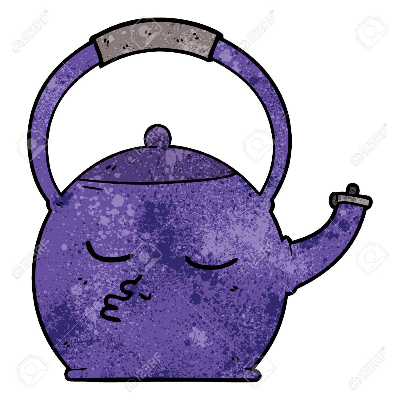 漫画やかんイラストデザイン のイラスト素材 ベクタ Image