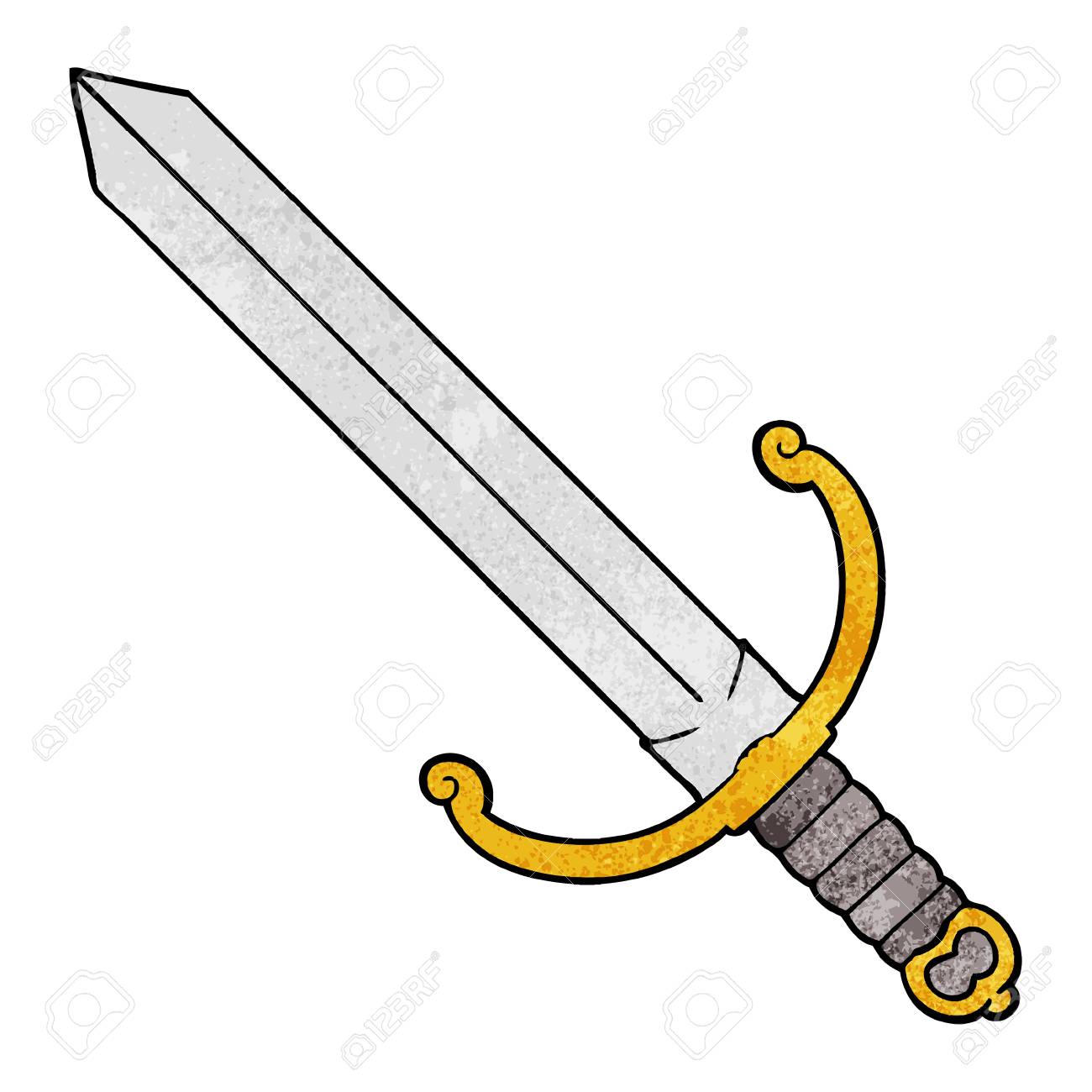 Projeto Da Ilustracao Da Espada Dos Desenhos Animados