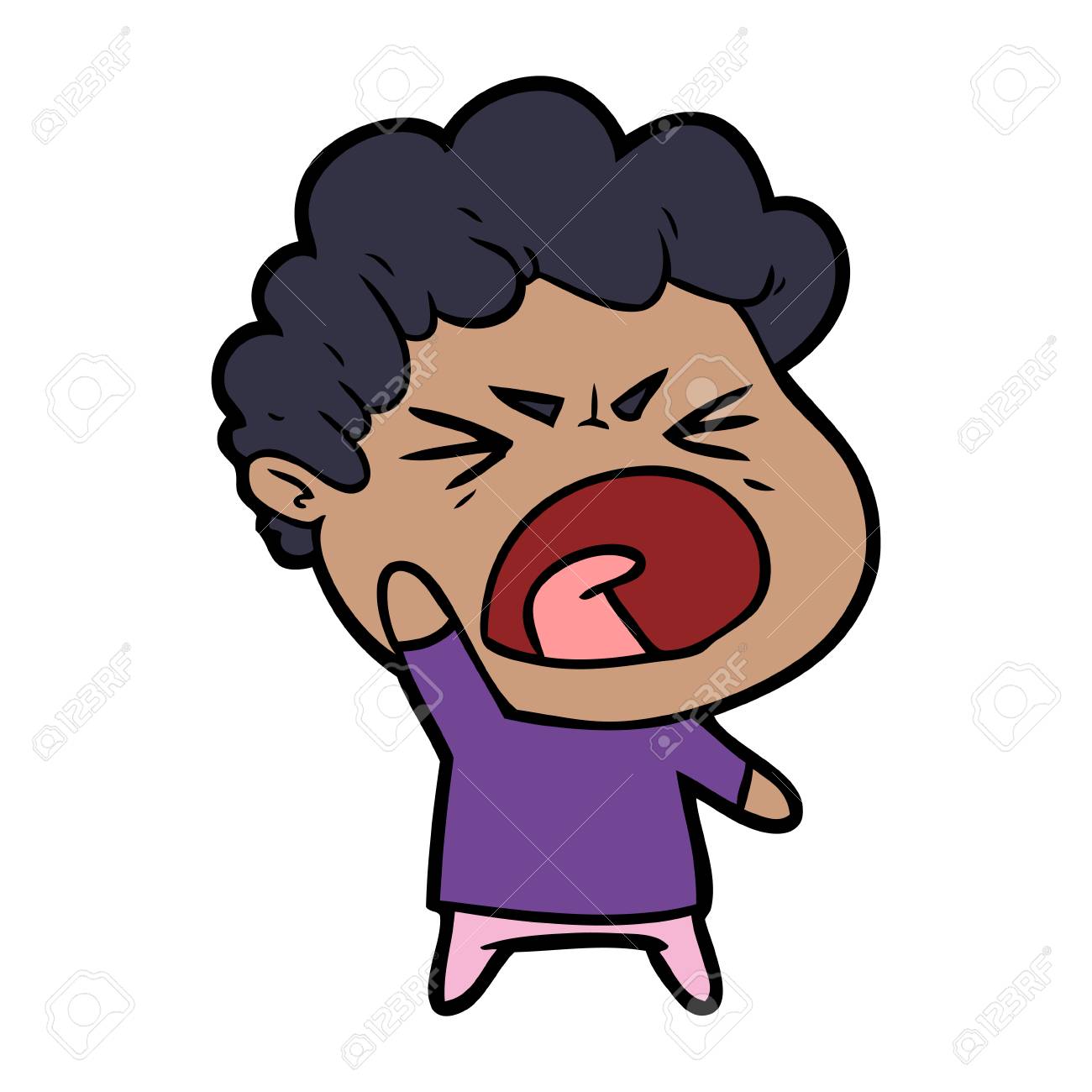 漫画激怒男ベクトルイラスト のイラスト素材 ベクタ Image