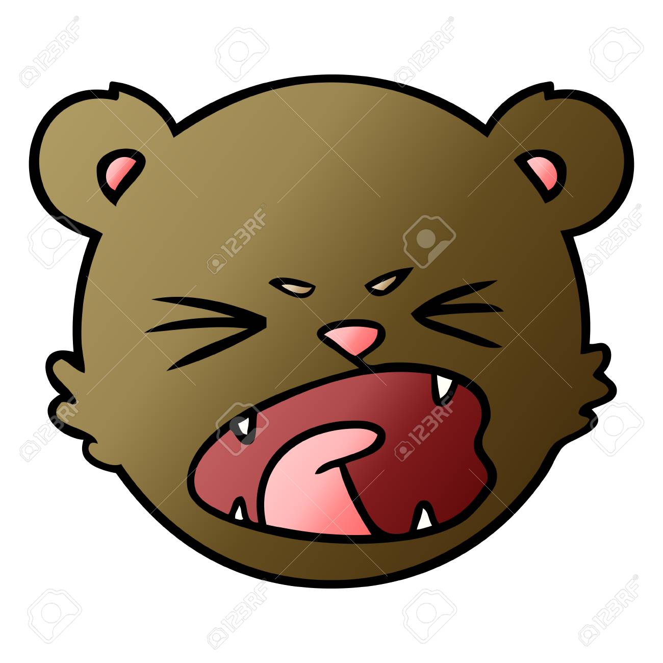 cartoon teddy bear face