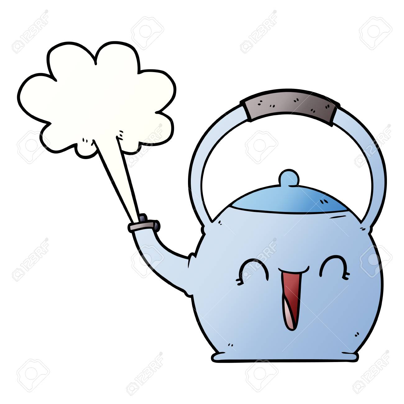 漫画の沸騰やかんのイラスト素材 ベクタ Image