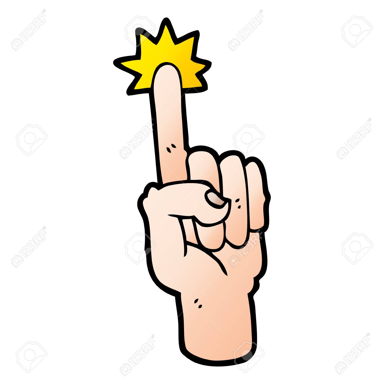 漫画の指差し指のイラスト素材 ベクタ Image