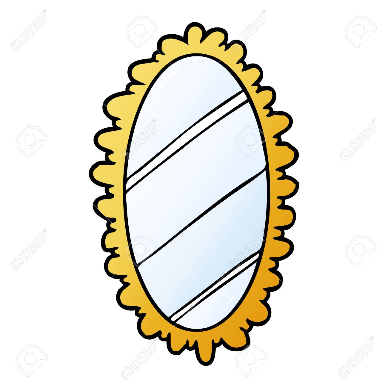 漫画フレーム古いミラーのイラスト素材 ベクタ Image