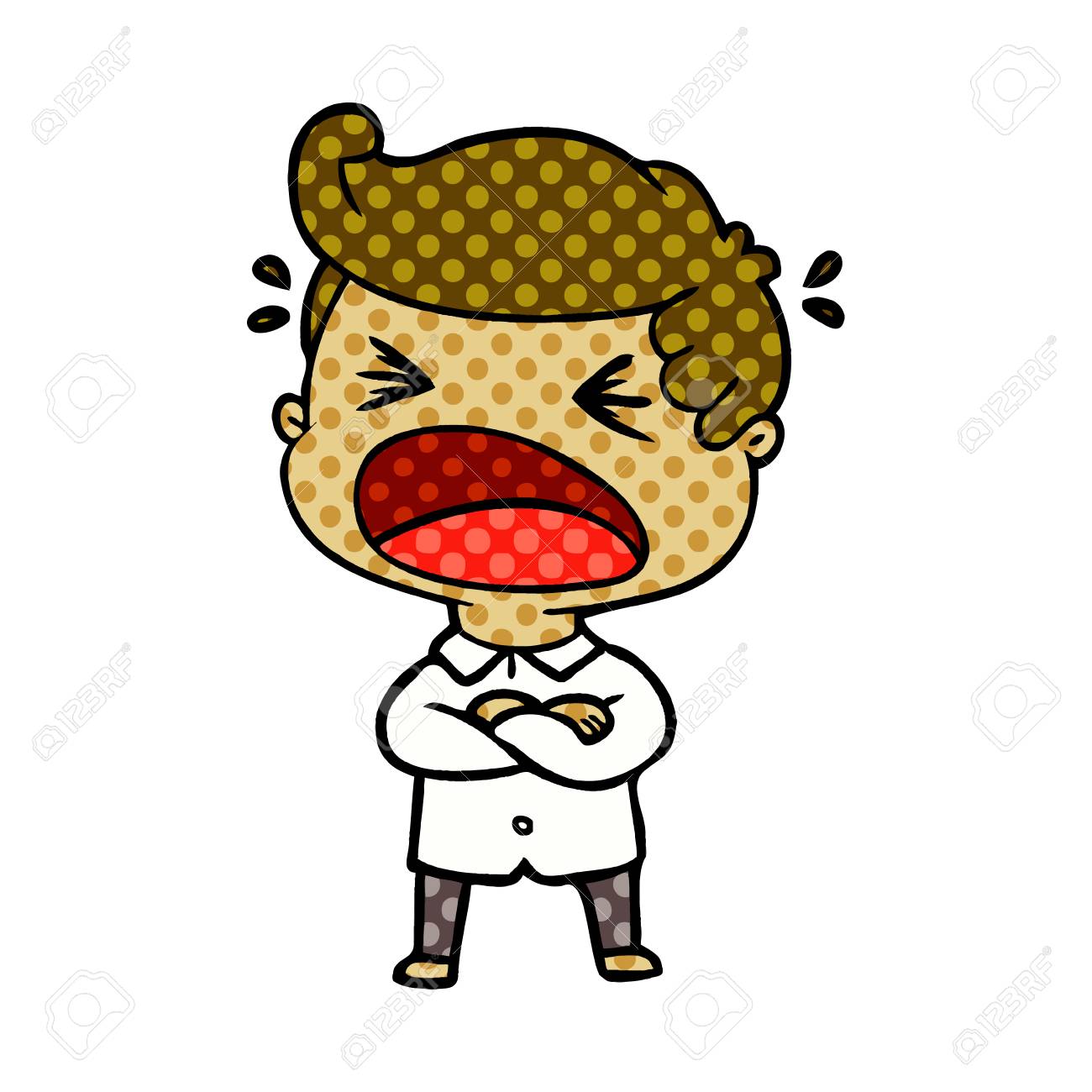 漫画の叫ぶ男ベクトルイラスト のイラスト素材 ベクタ Image