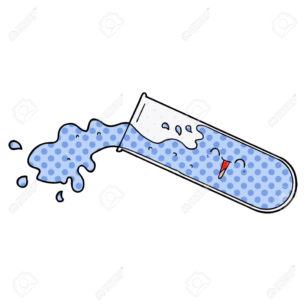Cartoon Test Tube Spilling Vector Illustration Stock Vector 95668698 Cartoon Test Tube Spilling Vector Illustration Stock Vector 95668698
