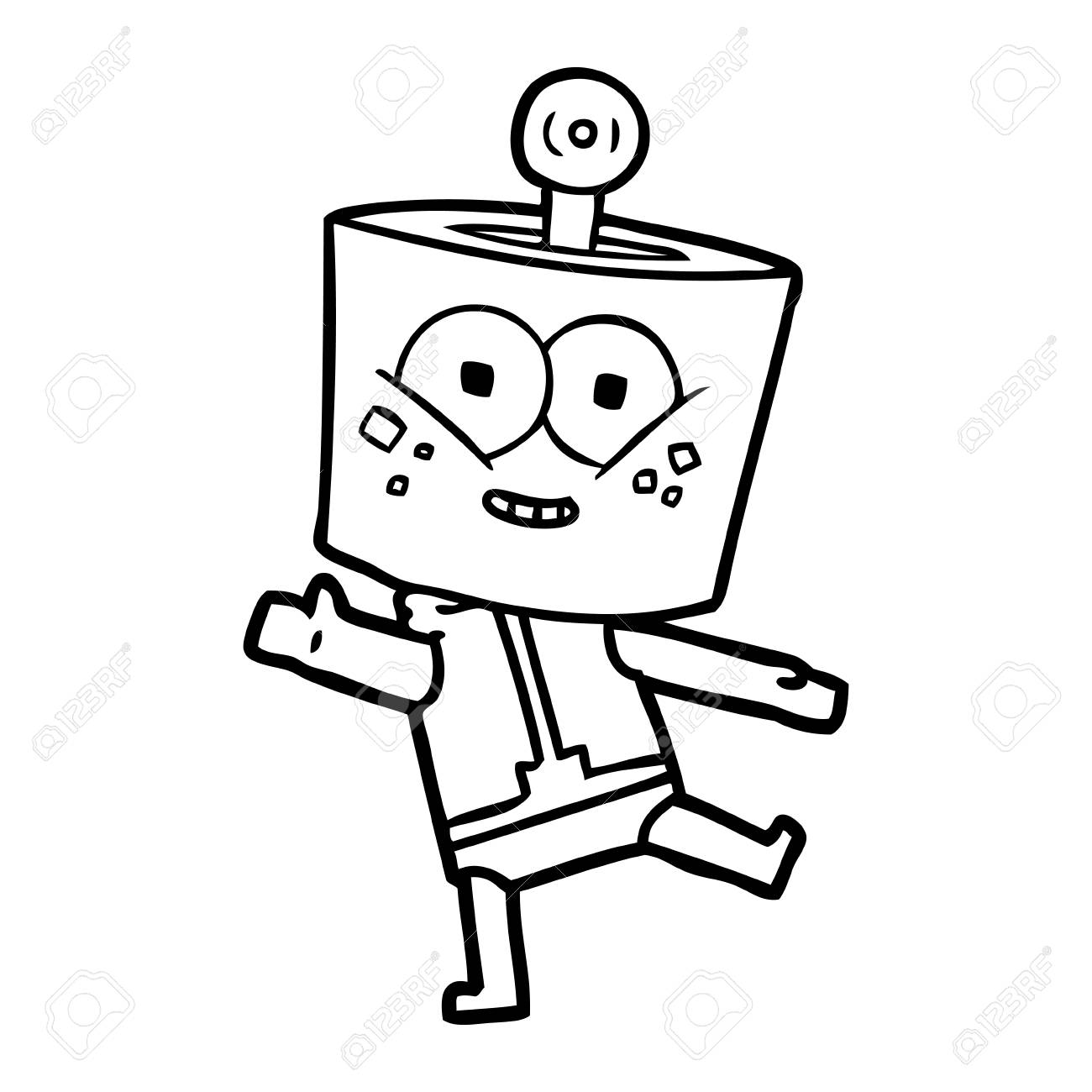 cartoon robot dance