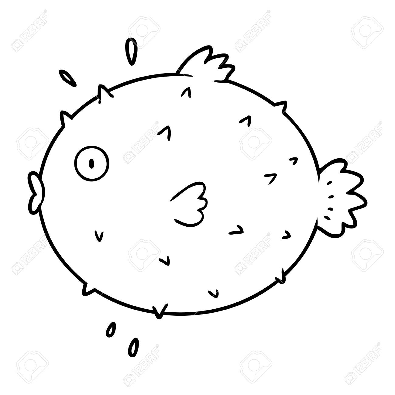 漫画のフグの魚ベクトルイラスト のイラスト素材 ベクタ Image 95692115