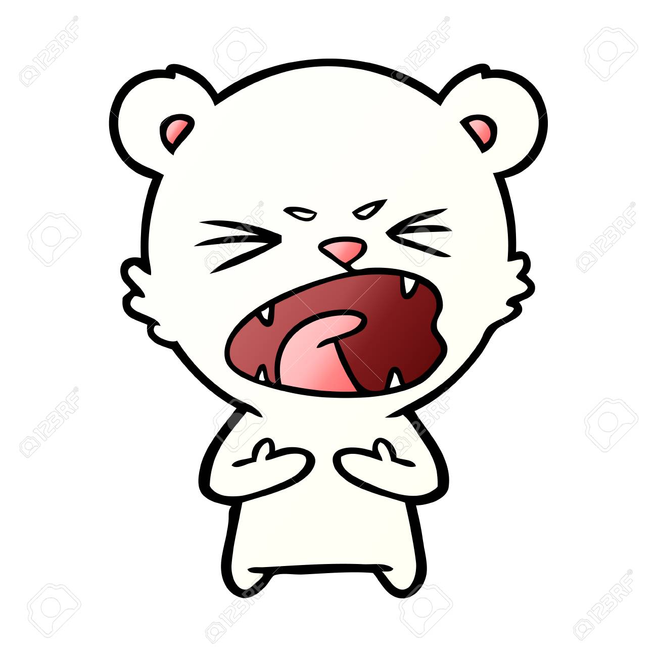 Angry Polar Bear Cartoon Royalty Free SVG, Cliparts, Vectors, and ...