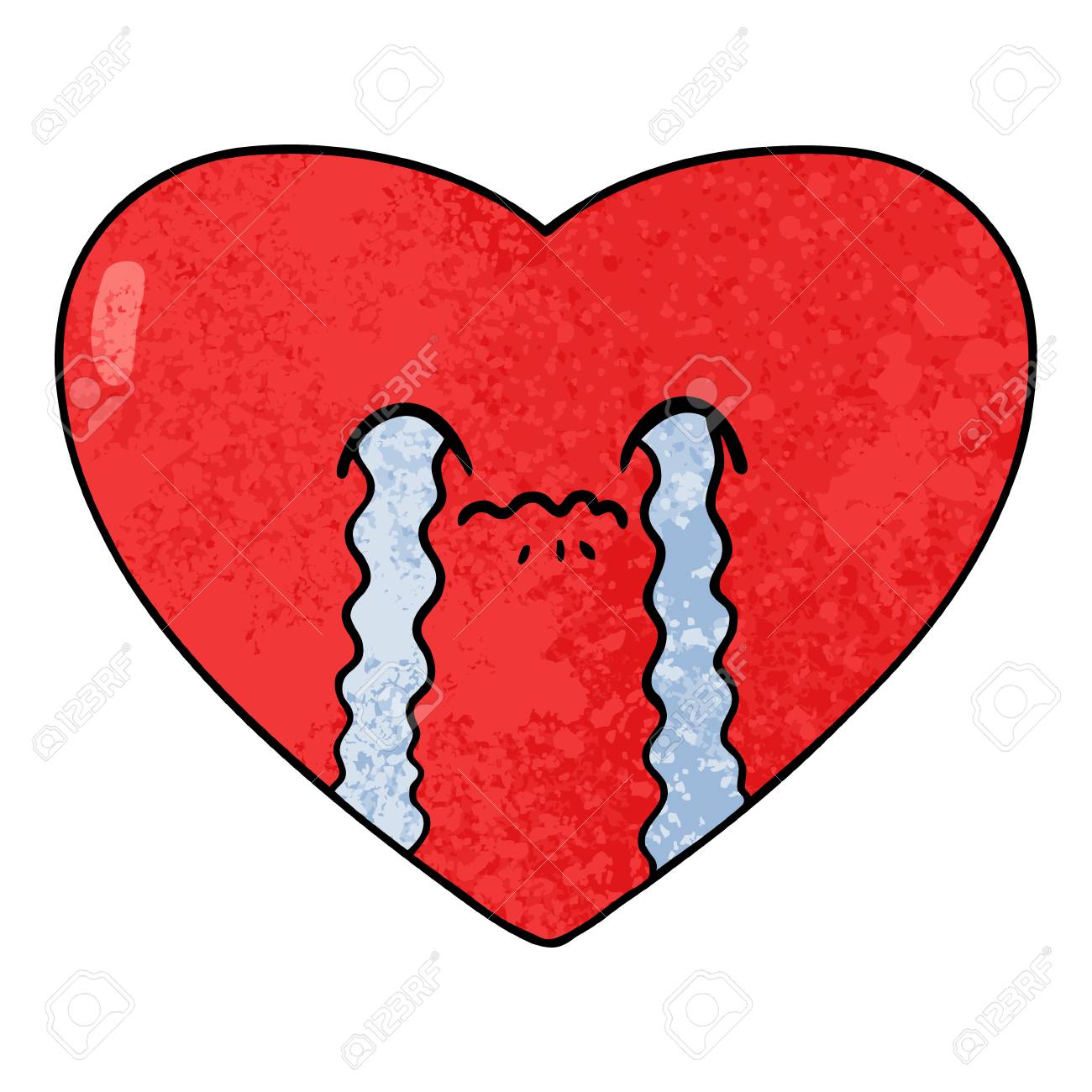 Cartoon Love Sick Crying Heart Royalty Free Cliparts Vectors And Stock Illustration Image