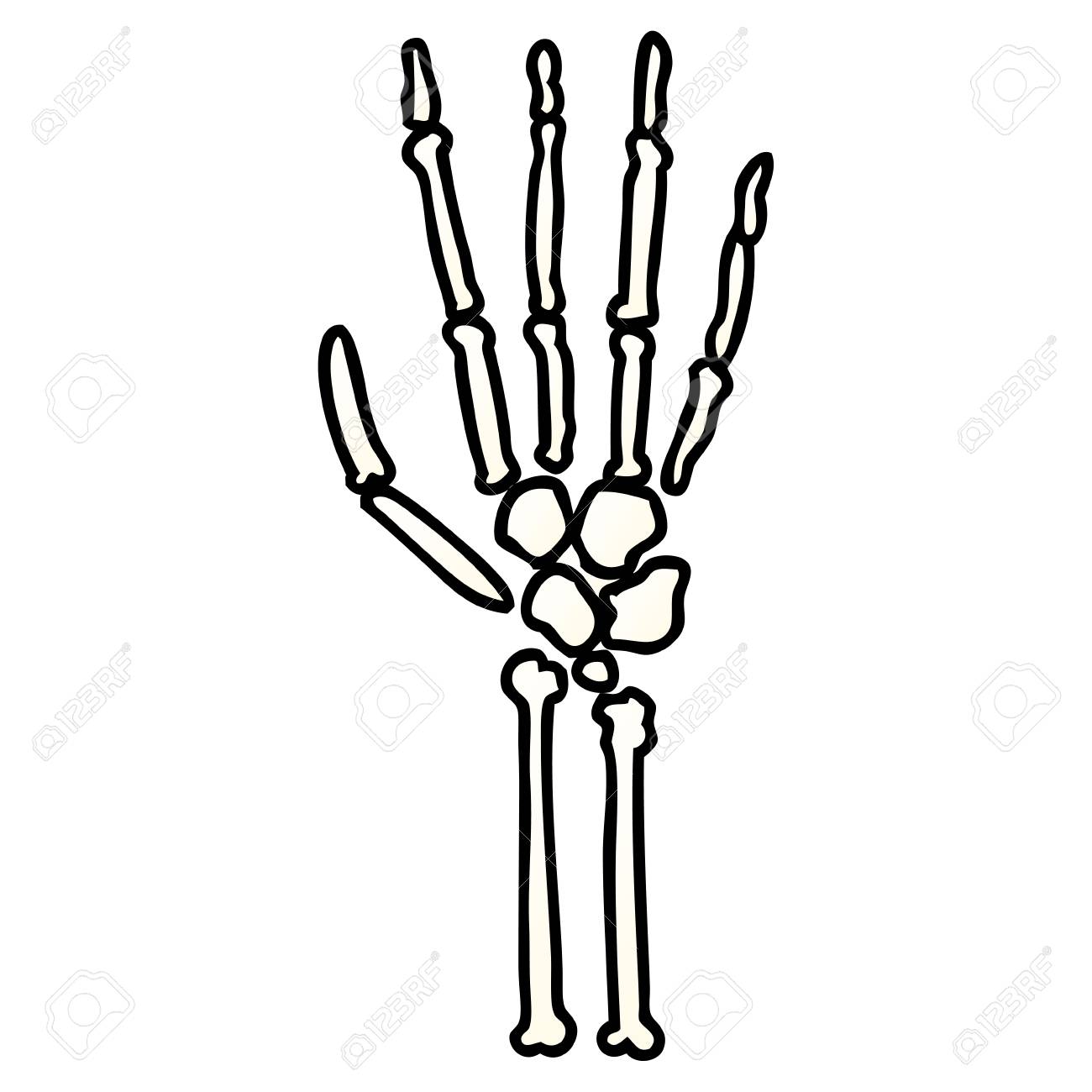 Cartoon Skeleton Hand Royalty Free 