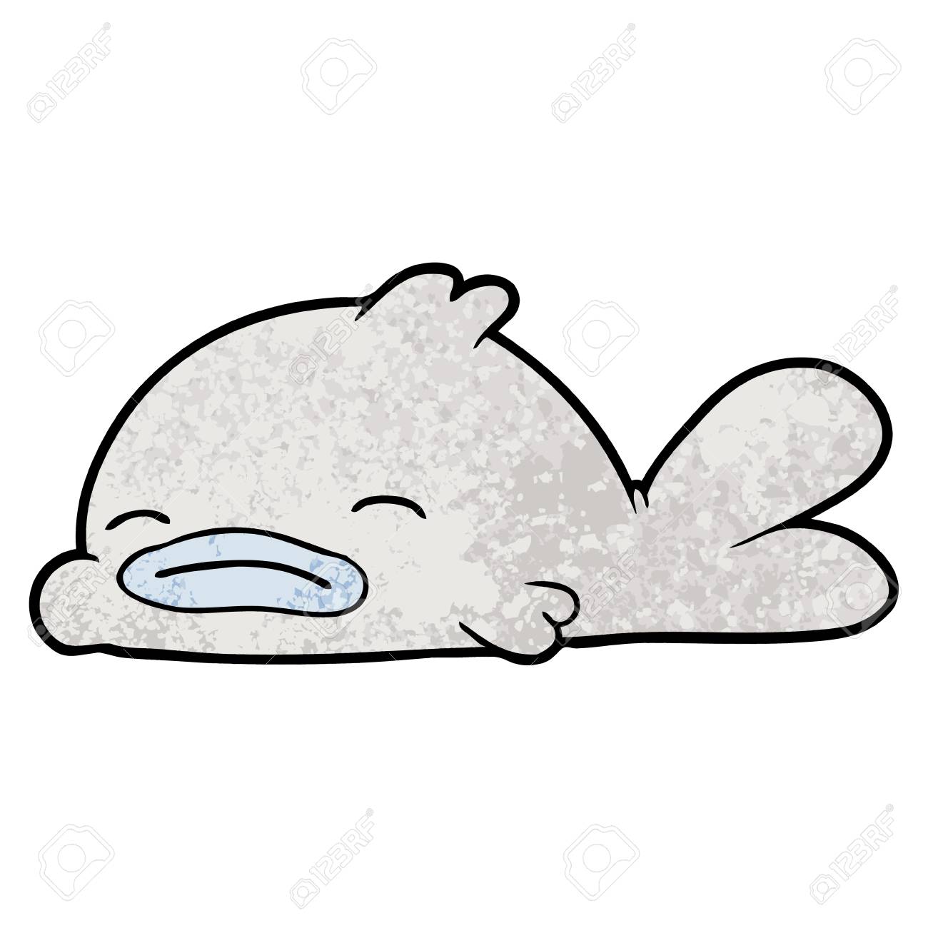 手描きかわいい漫画の魚のイラスト素材 ベクタ Image