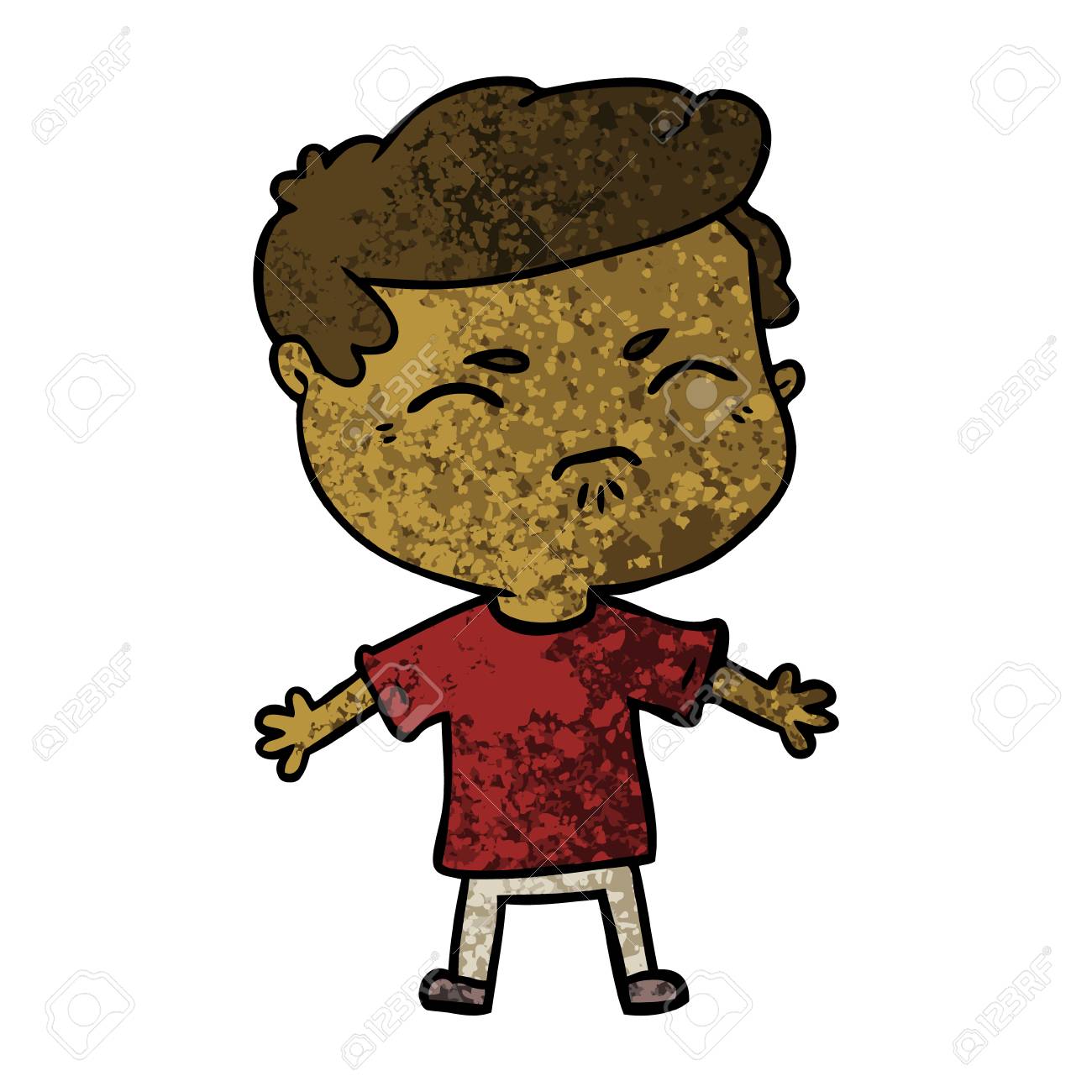 白い背景に漫画の迷惑な男のイラスト のイラスト素材 ベクタ Image 白い背景に漫画の迷惑な男のイラスト のイラスト素材 ベクタ Image