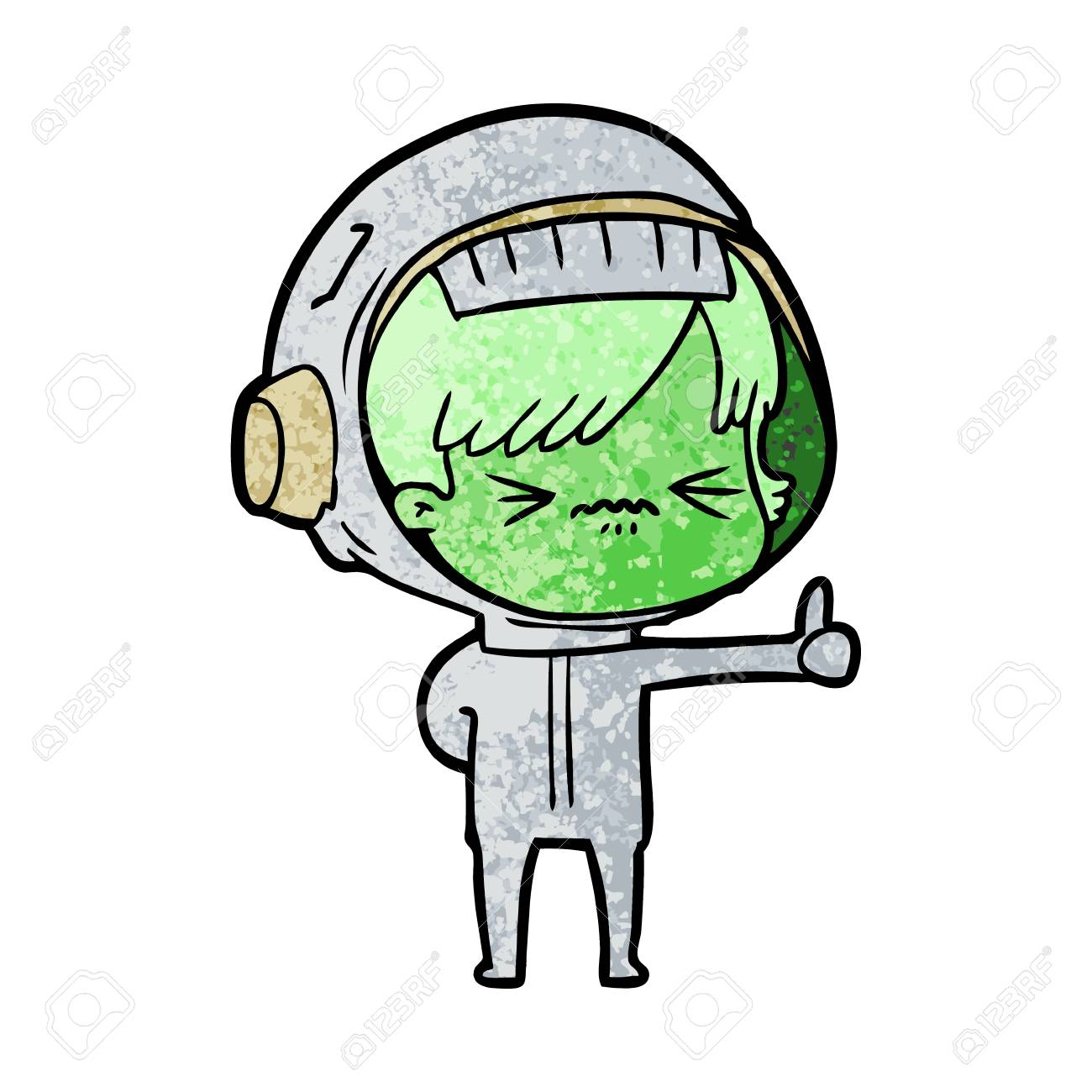 平野の背景に孤立したサインを親指を立てたうずくらんだ漫画のスペースガール のイラスト素材 ベクタ Image 平野の背景に孤立したサインを親指を立てたうずくらんだ漫画のスペースガール のイラスト素材 ベクタ Image