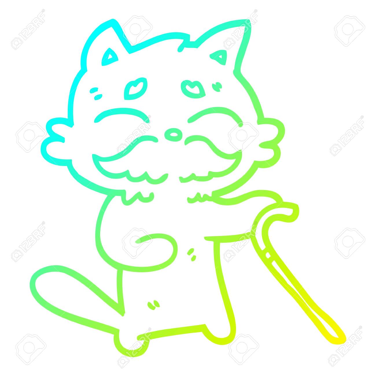Cold Gradient Line Drawing Of A Cartoon Old Cat Royalty Free SVG, Cliparts, Vectors, And Stock Illustration. Image 128705927. Cold Gradient Line Drawing Of A Cartoon Old Cat Royalty Free SVG, Cliparts, Vectors, And Stock Illustration. Image 128705927.