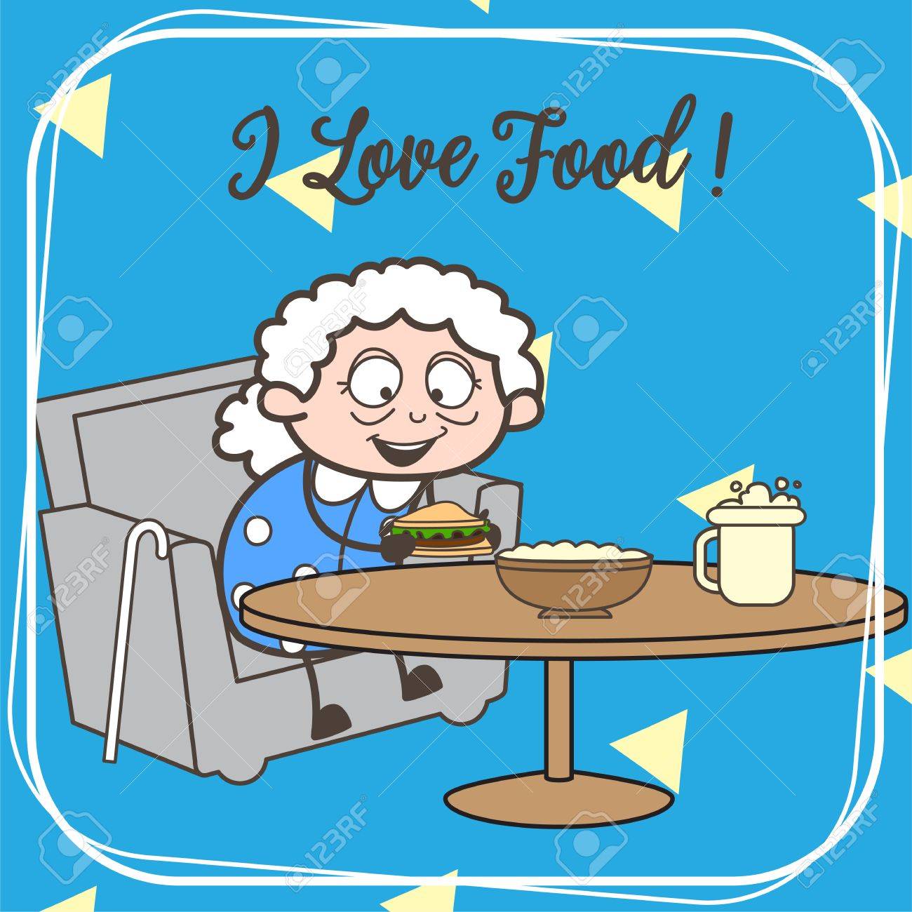 Dessin Anime Vieux Grand Maman Pret A Manger Vecteur Illustration Clip Art Libres De Droits Vecteurs Et Illustration Image