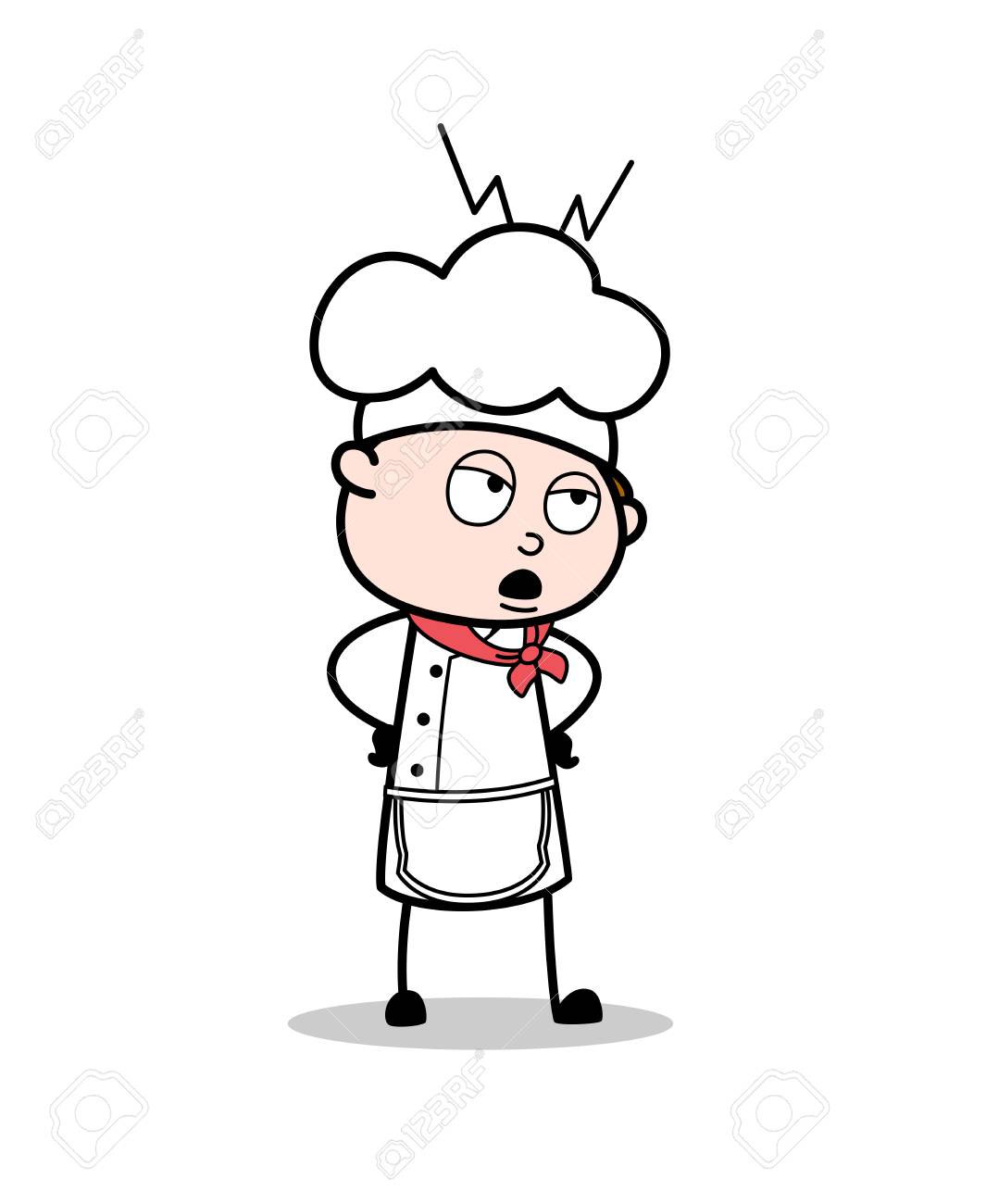 Dessin Animé Triste Vieil Homme Visage Avec Bandage Vector Illustration