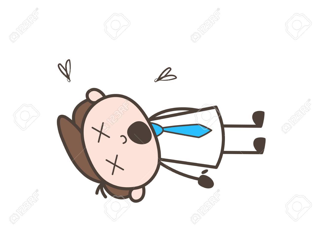 死んだ漫画実業家体ベクトル図 のイラスト素材 ベクタ Image