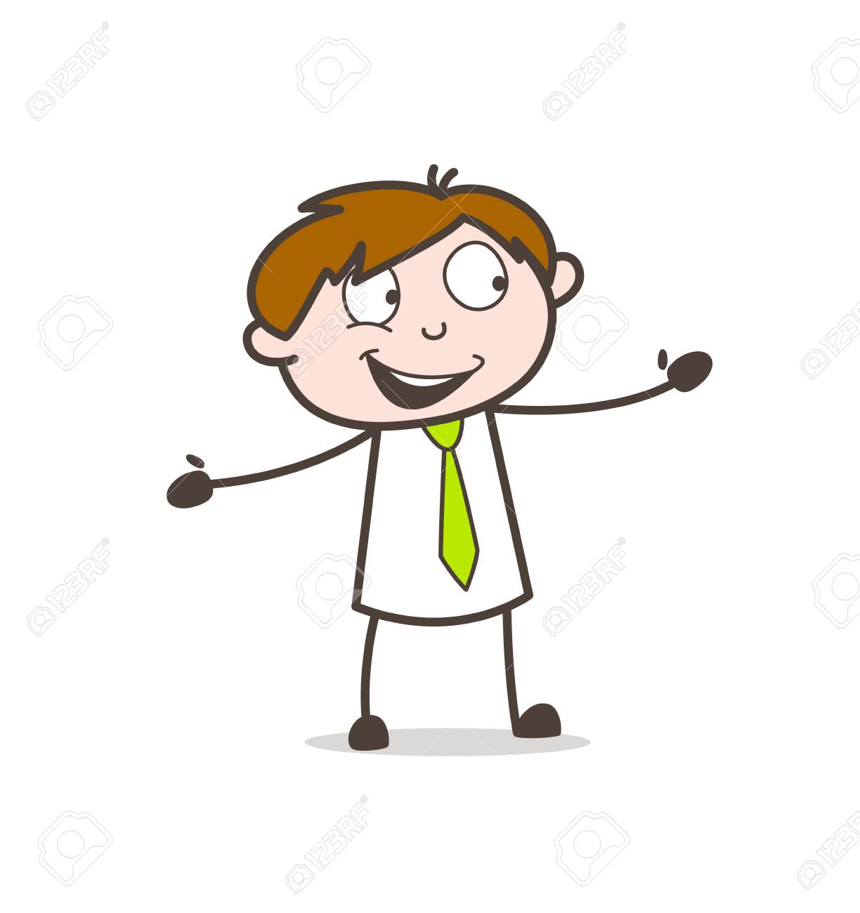 Happy Salesman Showing Hand Gesture Royalty Free SVG, Cliparts, Vectors,  and Stock Illustration. Image 88082919., image size:1224x1300