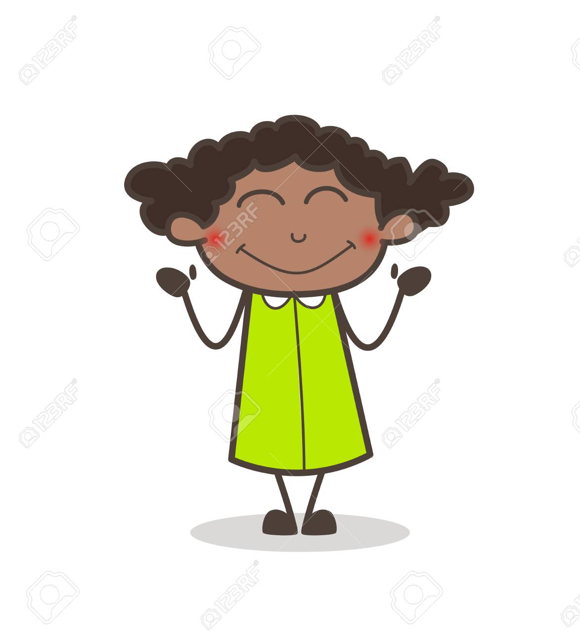 赤面の女の子イラスト のイラスト素材 ベクタ Image 5221