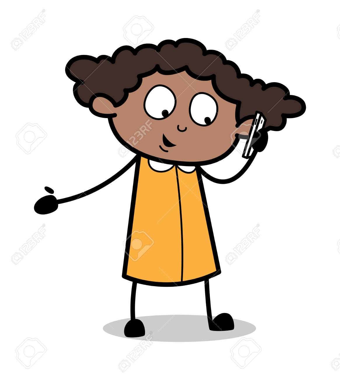 Talking On Phone Retro Black Office Girl Cartoon Vector Illustration Royalty Free Cliparts Vectors And Stock Illustration Image 121989811 Clipart of popart comic retro woman talking by phone k17852034. talking on phone retro black office girl cartoon vector illustration