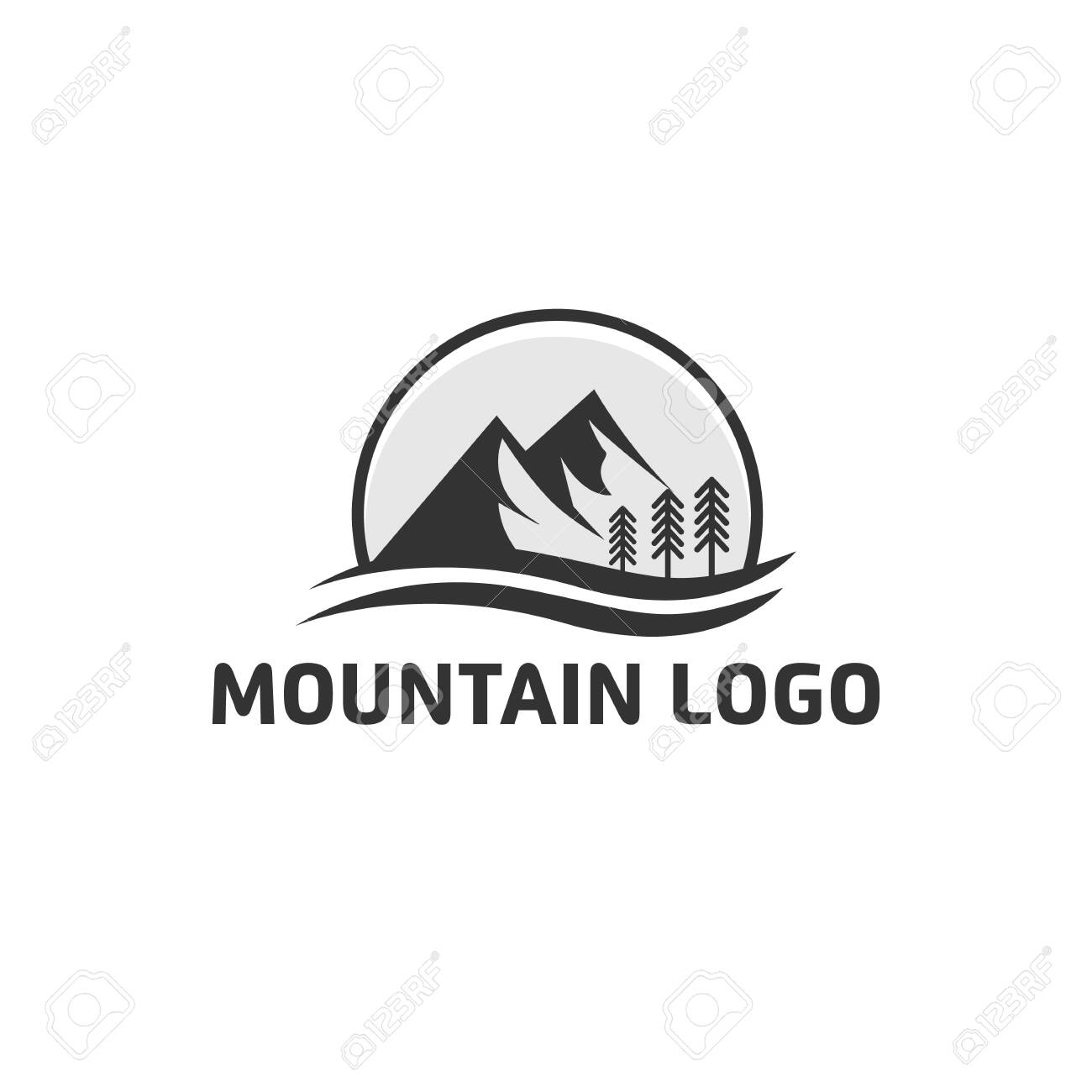 Mountain Logo Elegant Mountain Vector Logo Design Illustrator