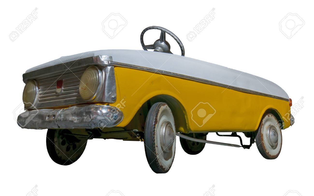 yellow pedal car