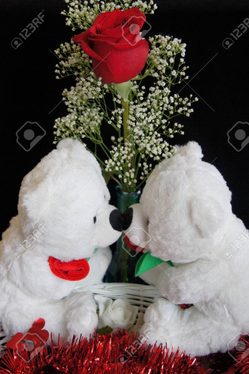 rosas y peluches