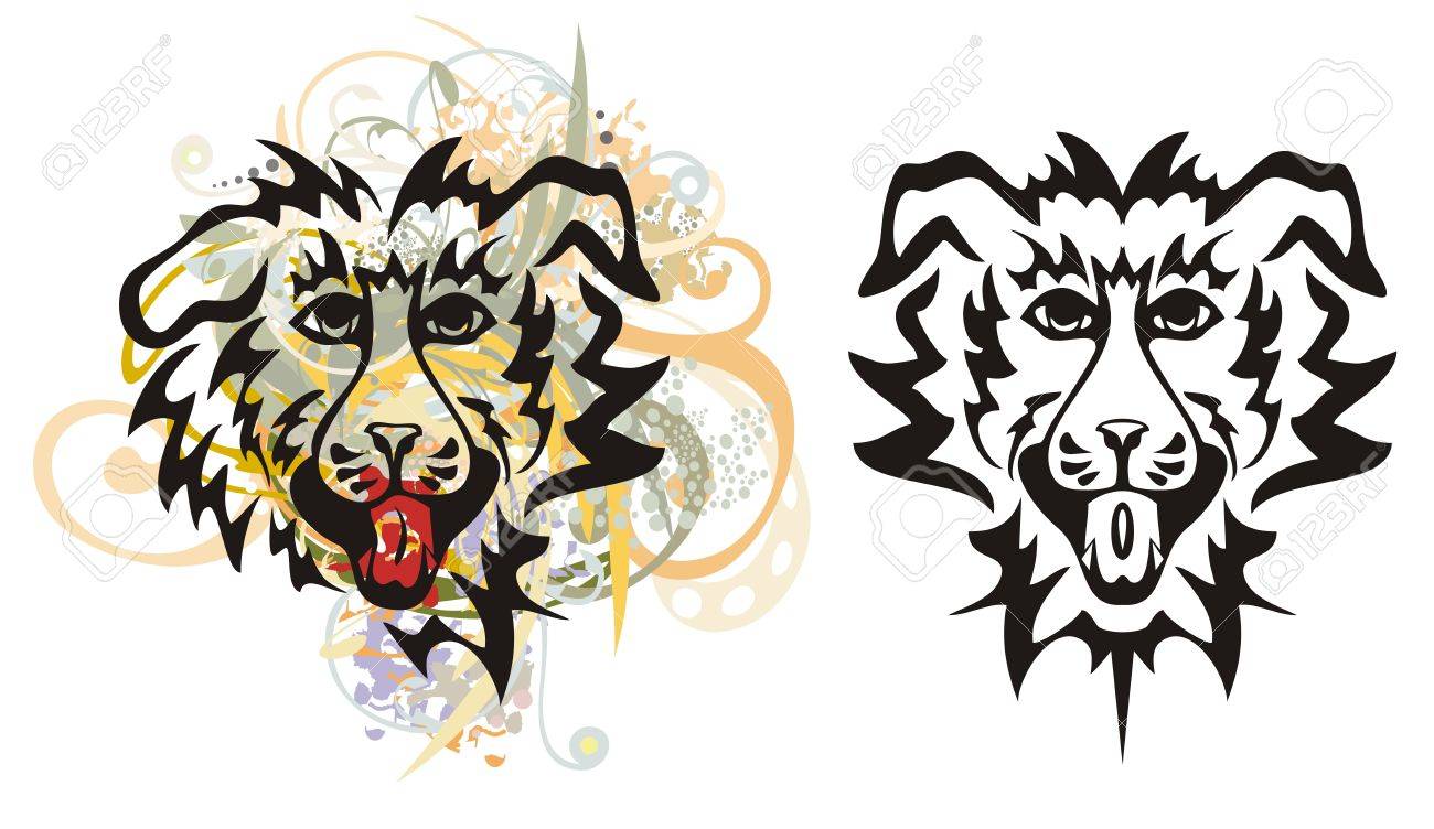 Chiot Dun Bouvier Bernois Et Les éclaboussures De Tête De Chien Puppy Oberland Tête De Chien De Montagne En Face De Fond Blanc