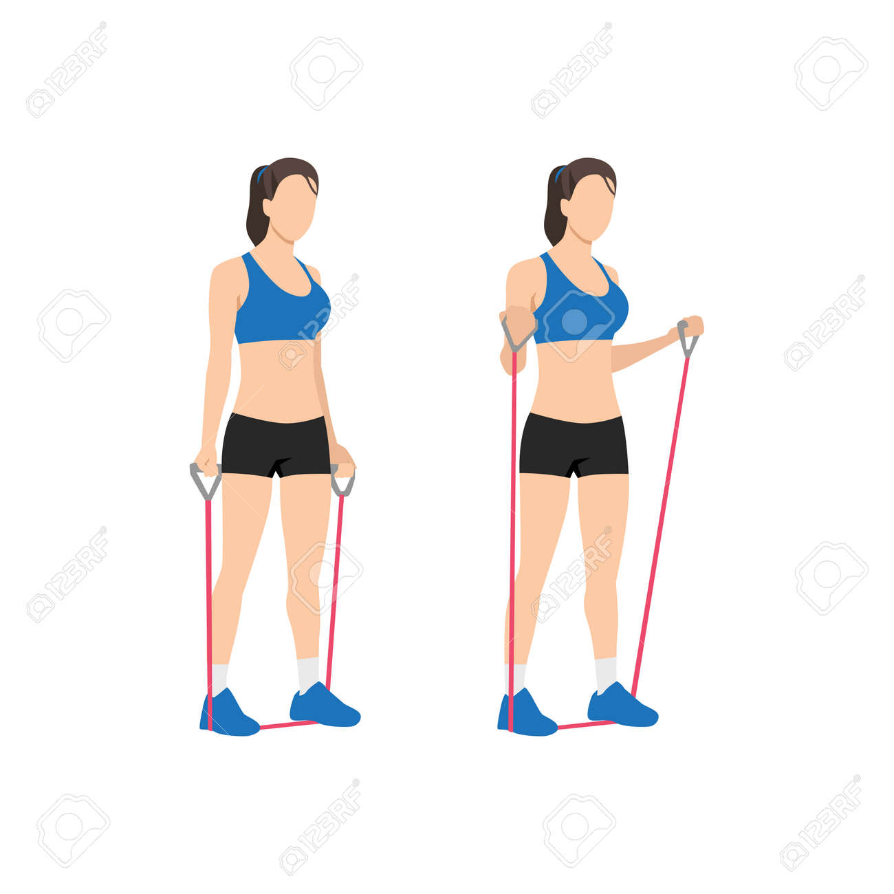 Curl De Biceps Martillo Con Barra En Polea Curl De BÃceps Martillo