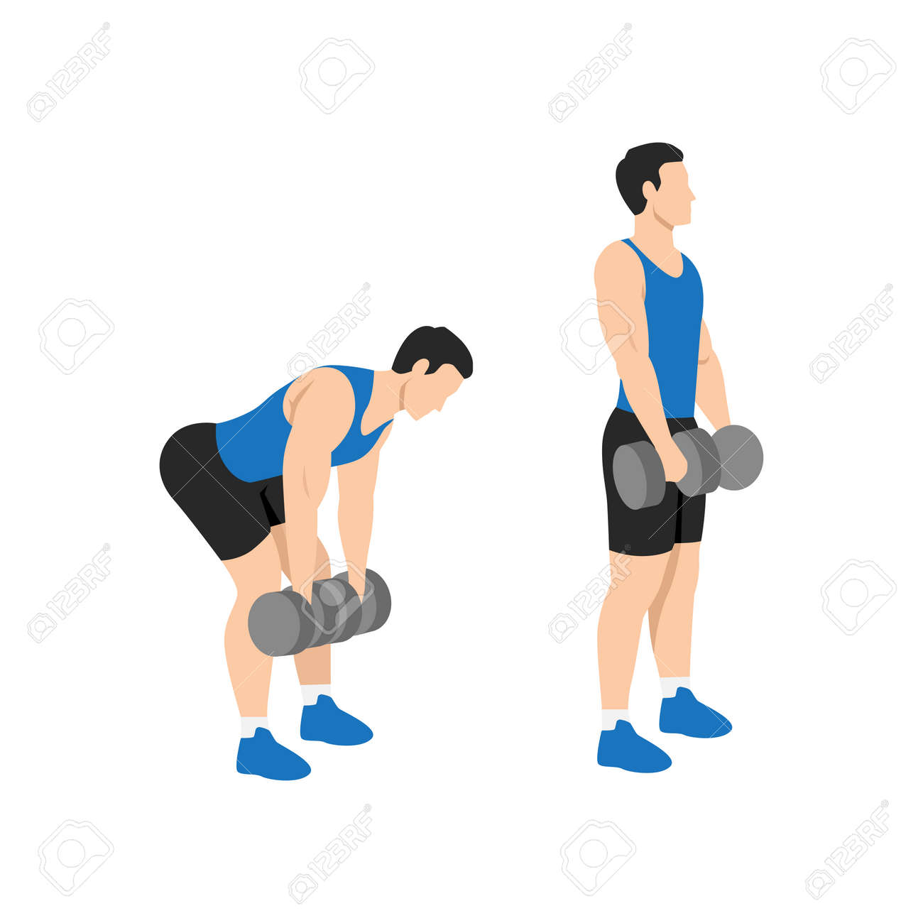 Una Pierna Peso Muerto Con Mancuernas Para Gluteos Peso Muerto