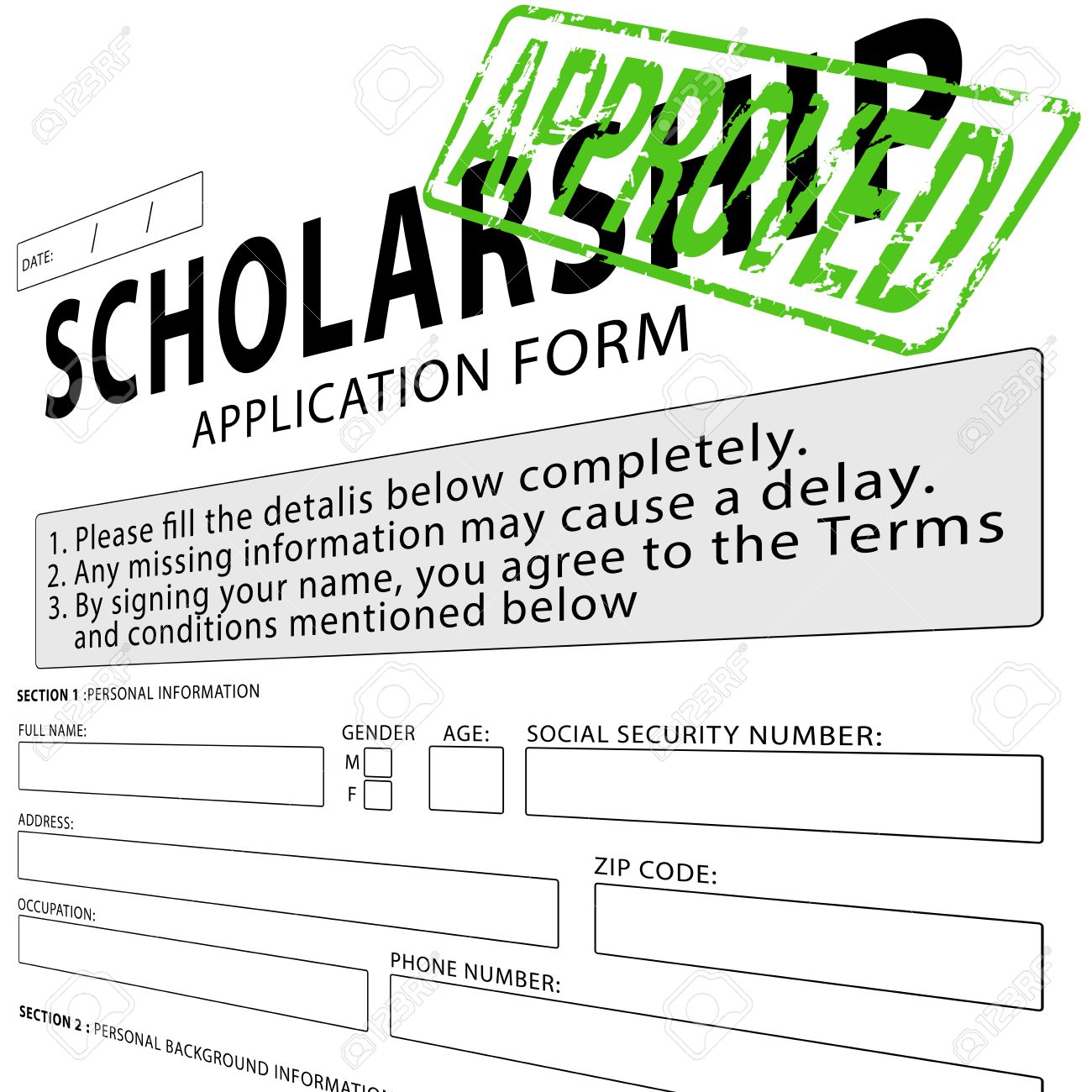 scholarship aplication form