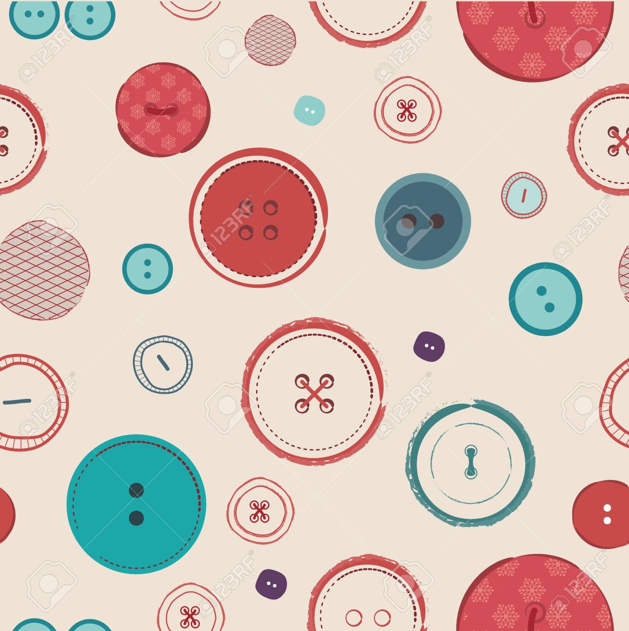 レトロなシームレスなパターン 暗い背景に明るい色ボタン テキスタイル 壁紙 ラップ Web ページなどに最適です のイラスト素材 ベクタ Image