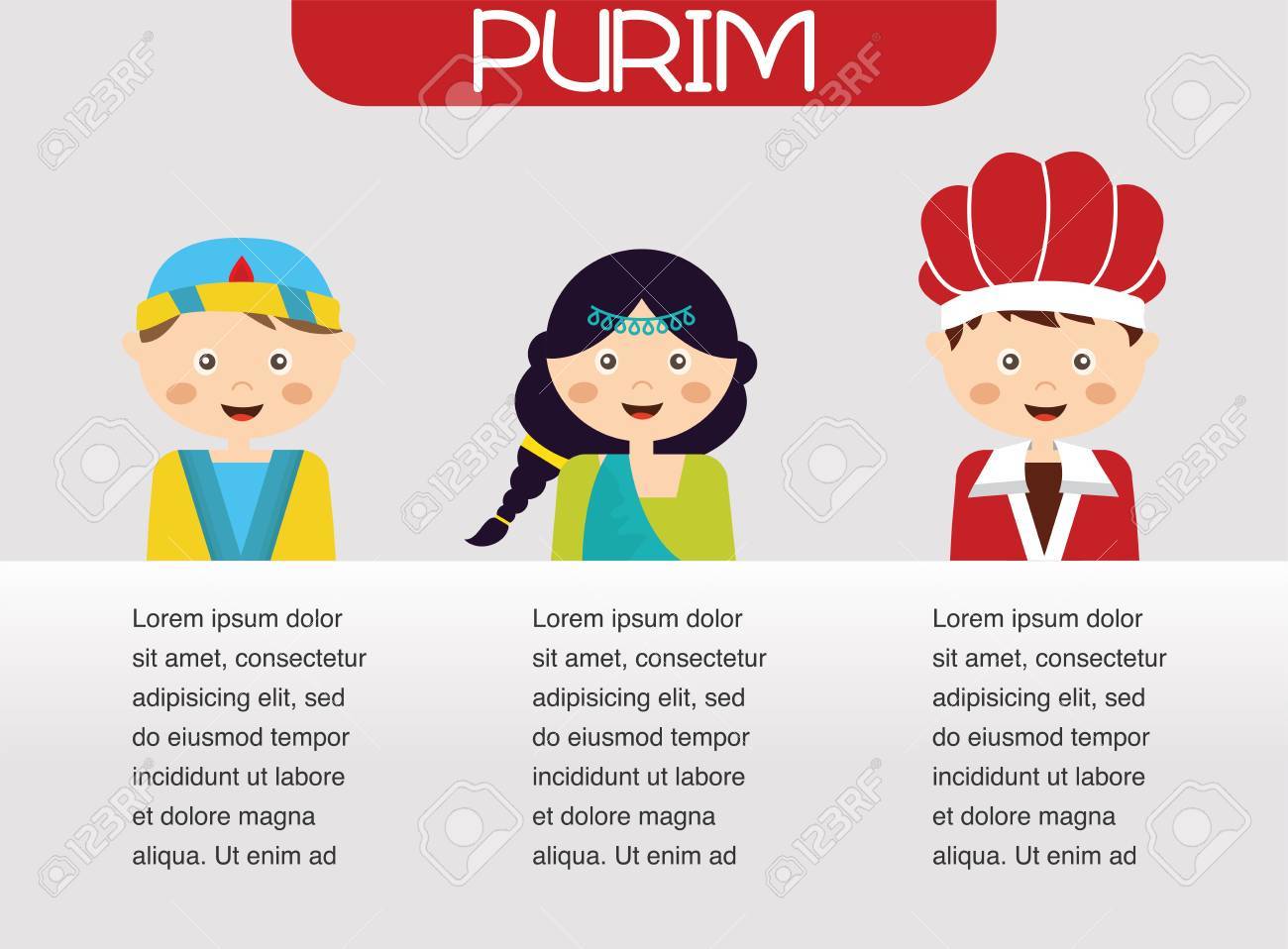 Purim Story. Symbols Of Jewish Holiday Purim. Infographics Design Royalty  Free SVG, Cliparts, Vectors, And Stock Illustration. Image 49739490.