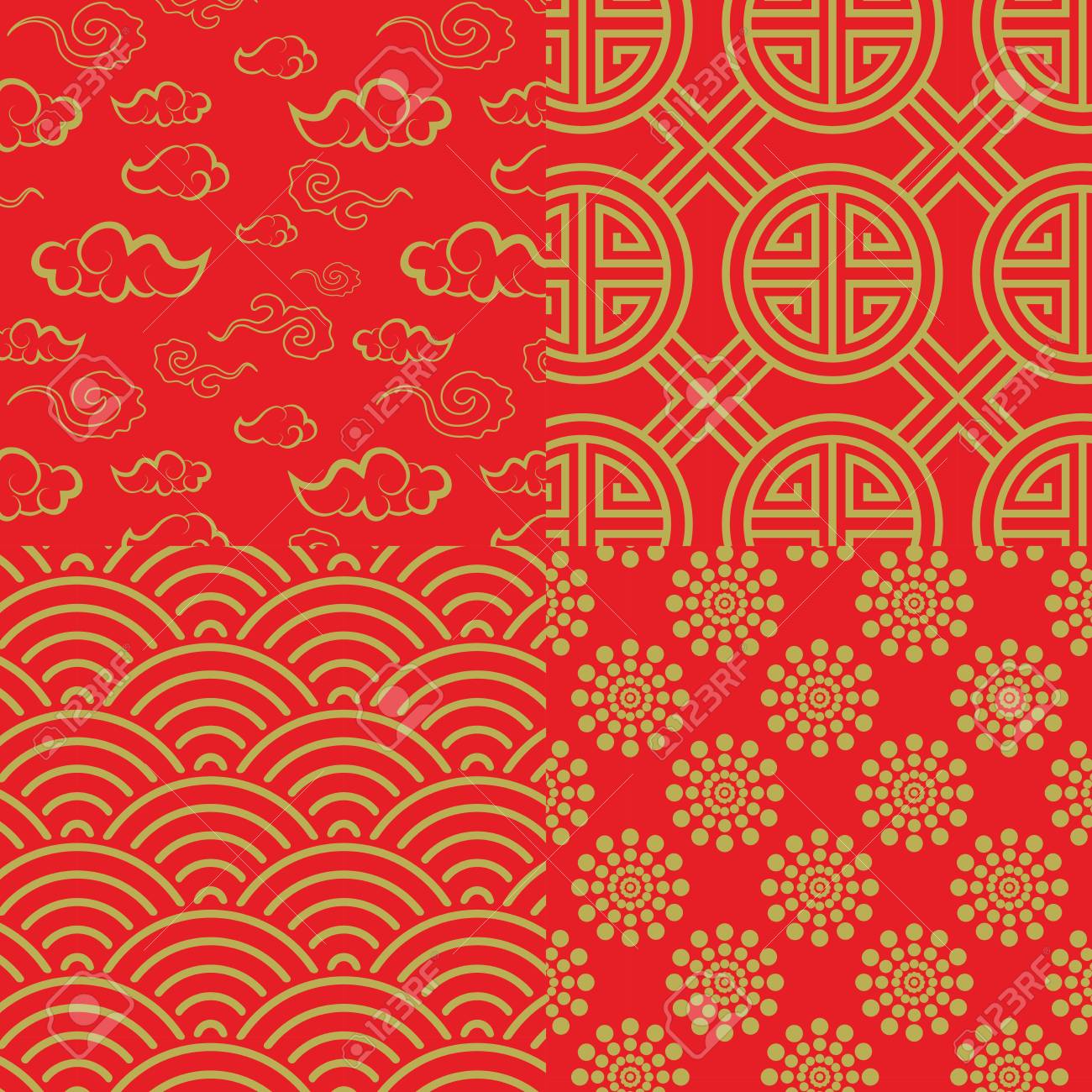 Chinese traditional art patterns 15060404 Vector Art at Vecteezy