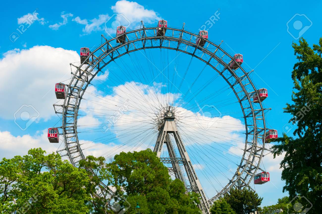 Giant Ferris Wheel At Prater Park In Vienna, Austria Stock Photo, Picture  and Royalty Free Image. Image 80281883.
